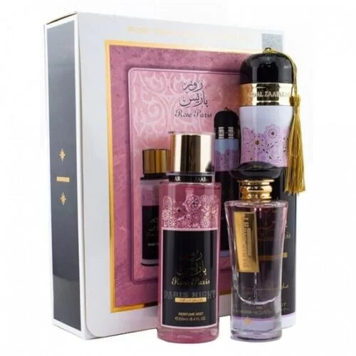 Ard Al Zaafaran Gift Set Rose Paris Night 3-delig